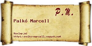 Palkó Marcell névjegykártya